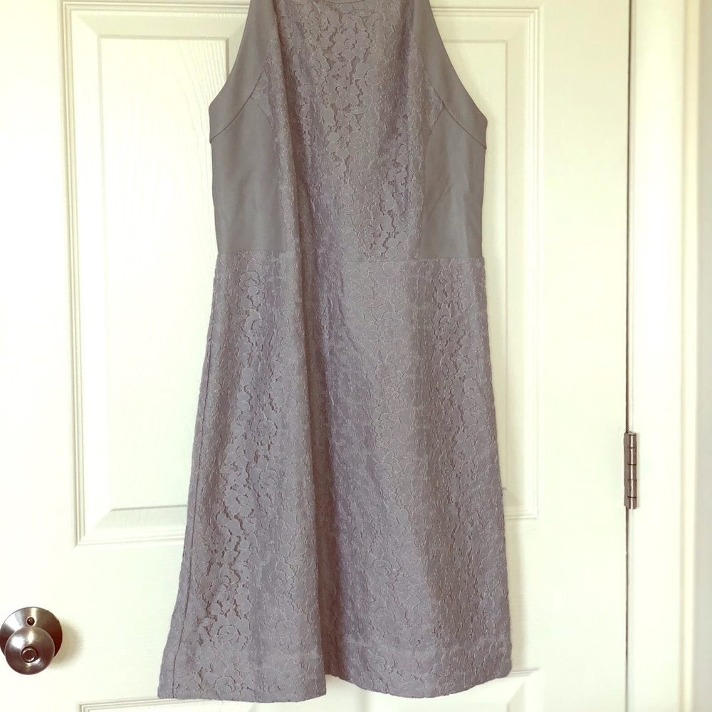 Victoria Secret gray lace faux leather dress
